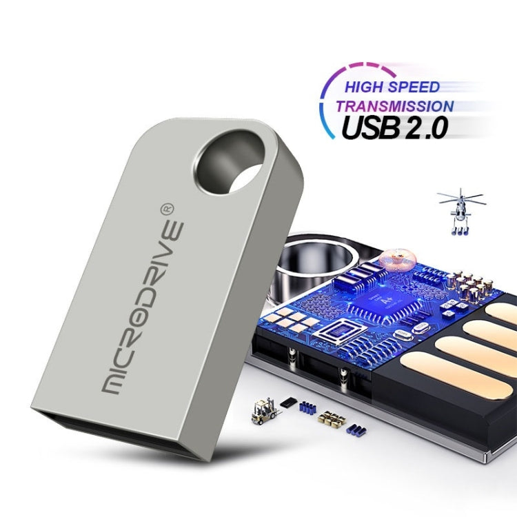 MicroDrive 8GB USB 2.0 Mini Semi-circular Metal U Disk - USB Flash Drives by MicroDrive | Online Shopping UK | buy2fix