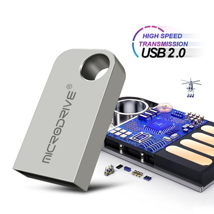 MicroDrive 64GB USB 2.0 Mini Semi-circular Metal U Disk - USB Flash Drives by MicroDrive | Online Shopping UK | buy2fix