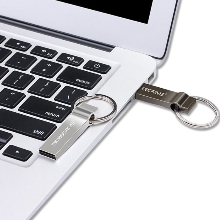MicroDrive 4GB USB 2.0 Metal Keychain U Disk (Black) - Computer & Networking by MicroDrive | Online Shopping UK | buy2fix