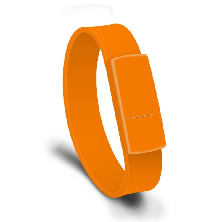 MicroDrive 128GB USB 2.0 Fashion Bracelet Wristband U Disk (Orange) - USB Flash Drives by MicroDrive | Online Shopping UK | buy2fix