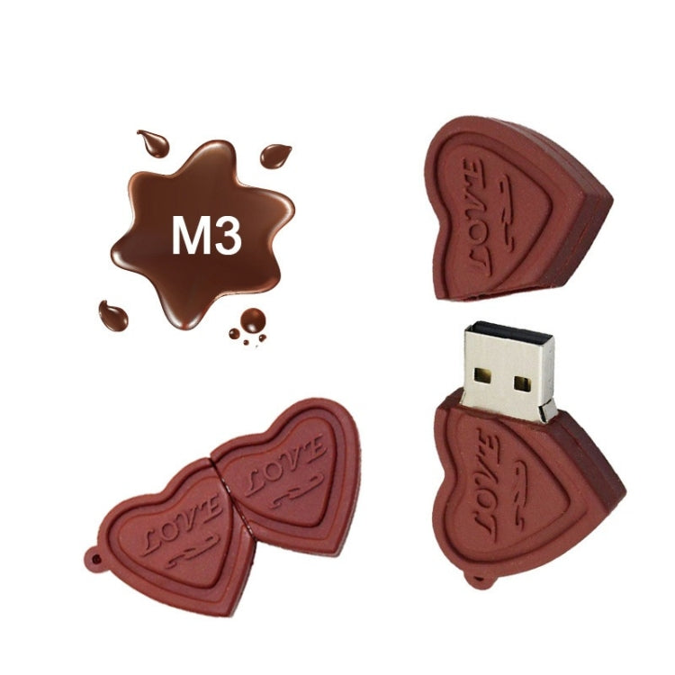 MicroDrive 32GB USB 2.0 Creative Heart Chocolate U Disk - USB Flash Drives by MicroDrive | Online Shopping UK | buy2fix
