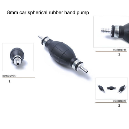 8mm Car Spherical Rubber Car Boat Motorcycle Gasoline Pump Crude Oil Pump Hand Pump - In Car by buy2fix | Online Shopping UK | buy2fix